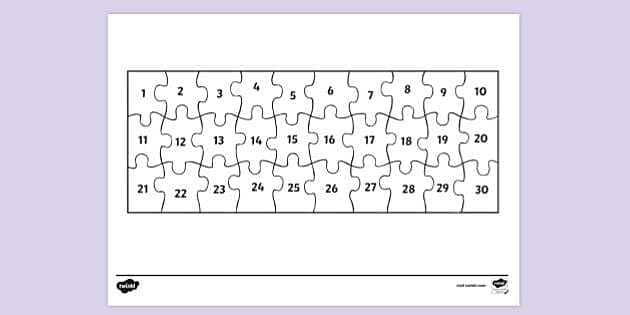Printable Blank Jigsaw Puzzle Template