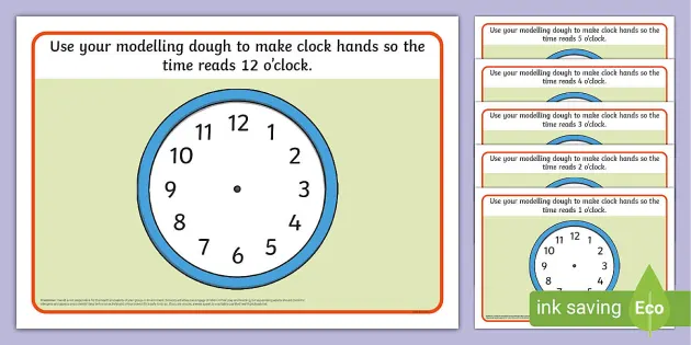 Time Play Dough Mat Multiple Levels