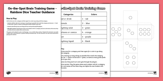 Comprehension Dice – Junior Learning USA