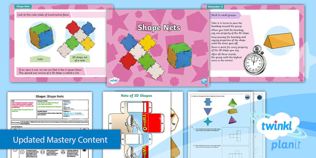 Y3 2D and 3D Shapes PlanIt Maths Lesson 5 (teacher made)