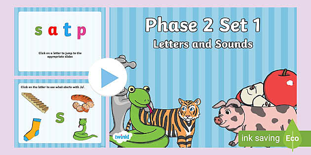 Phase 2 Set 1 PowerPoint Letters And Sounds - Twinkl