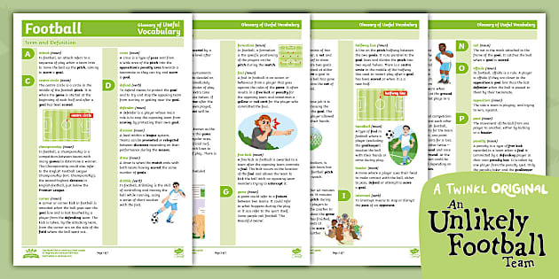 Football Vocabulary Glossary of English Football Terms