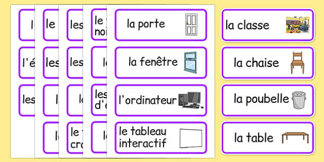 Les Fournitures Scolaires / French School Supplies Vocabulary and Wordsearch