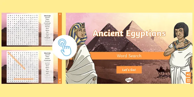 KidsAncientEgypt.com: Ancient Egyptian Sports and Games: Word Search Puzzle