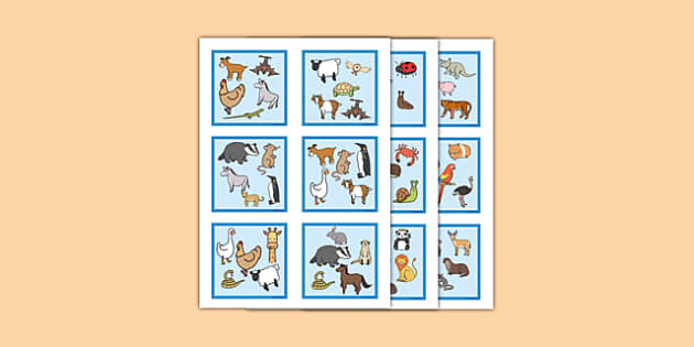 Advanced Snap Card Game Animals (Hecho por educadores)