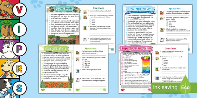 KS1 60-Second Reads: Plants and Growth Activity Pack