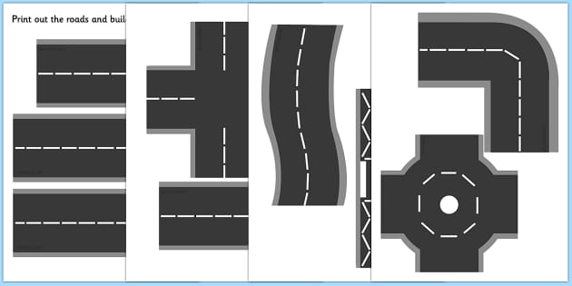 Printable Roads Road Transport Classroom Display Role Play