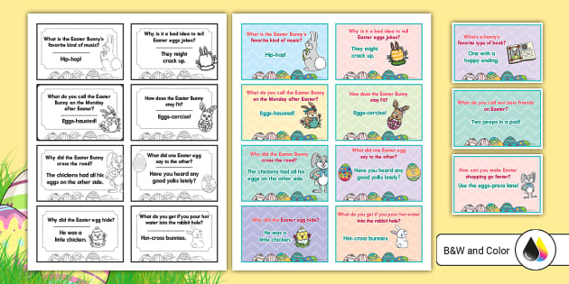 Easter Joke Cards (teacher made) - Twinkl