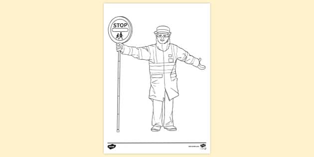 Lollipop Lady Colouring Sheet | Colouring | Colouring Sheets