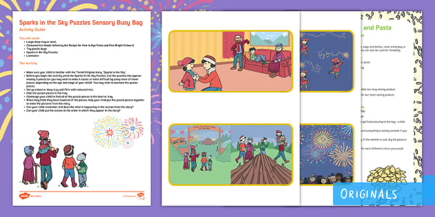 Sparks in the Sky Puzzles Sensory Busy Bag Resource Pack for Parents