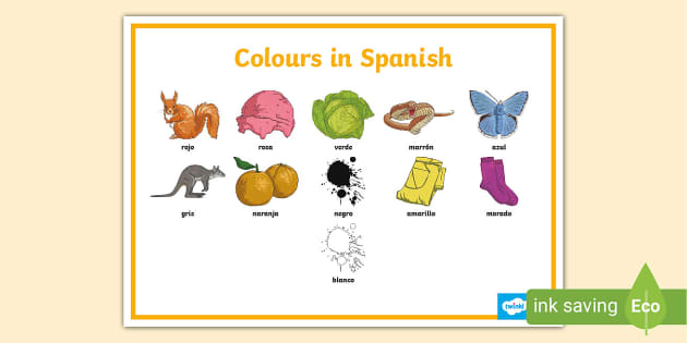 👉 Colours in Spanish Word Mat (teacher made) - Twinkl