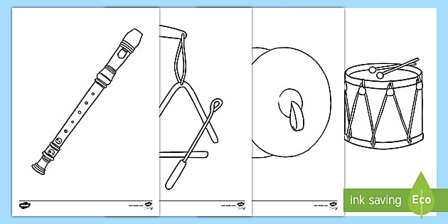 Musical Instrument Pictures | Colouring Pages