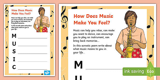 Music Acrostic Poem Template Teacher Made Twinkl