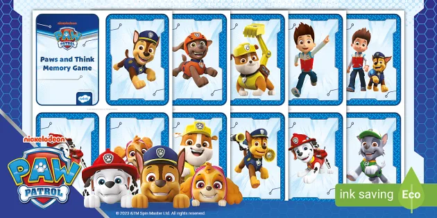 FREE! - PAW Patrol: Paws and Think Memory Activity - Twinkl