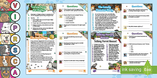 LKS2 60-Second Reads: Pets Activity Pack (teacher made)