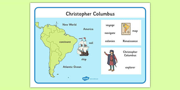 Christopher Columbus Word Mat (teacher Made) - Twinkl