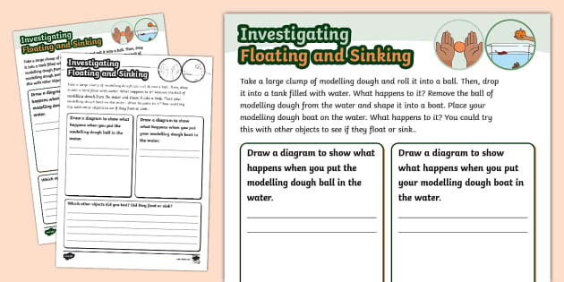 Floating and Sinking Observation Worksheet - Twinkl