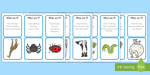 What Am I Animal Guessing Game Cards | Guessing Game