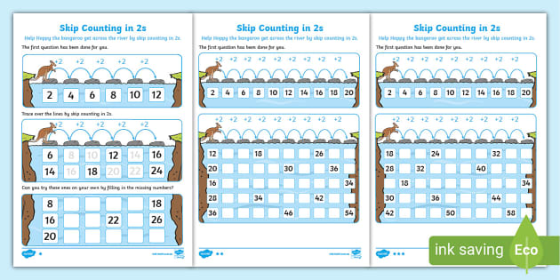 Skip Counting By 2s Worksheet (teacher Made) - Twinkl