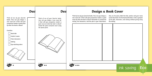 Create Your Own Book Cover Activity Sheet (teacher made)