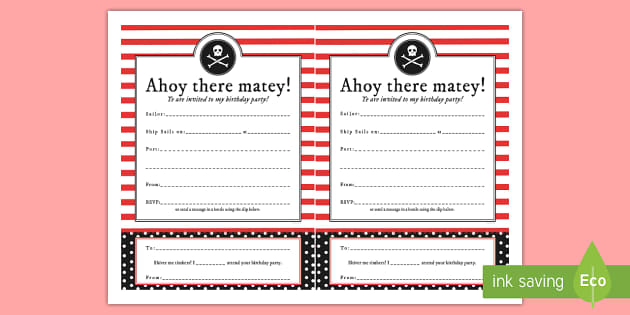 Ahoy Matey! Ready for a Pirate Adventure Party, try this,.