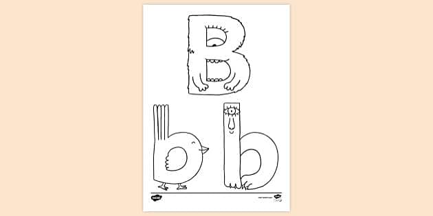 FREE! - B Is For Colouring Page | Colouring Sheets - Twinkl