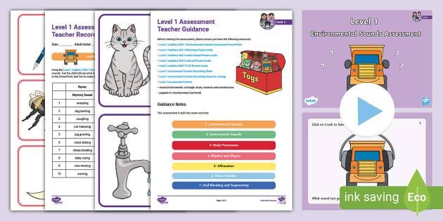 Level 1 Phonics Assessment Pack - Twinkl