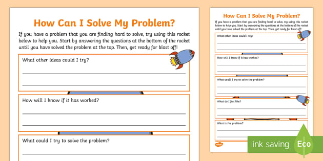 How Can I Solve My Problem? Worksheet (teacher made)