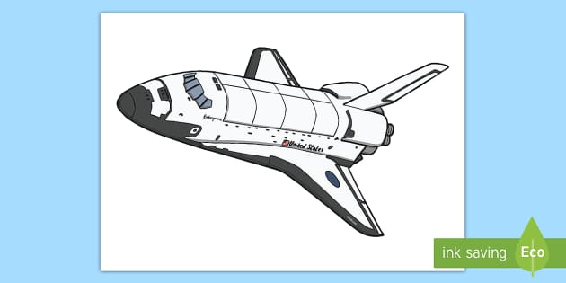NASA Space Shuttle: Full Stack technical Drawing - Etsy