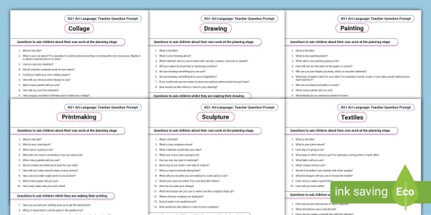 KS1 Art Language: Teacher Question Prompts (teacher made)