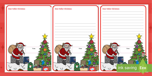 Our Worldwide Classroom: Free Printable Letter To Santa Writing Paper