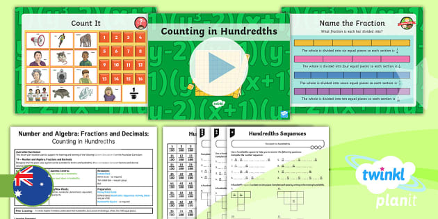 Year 4 Fractions And Decimals: Hundredths Lesson 2 - Twinkl