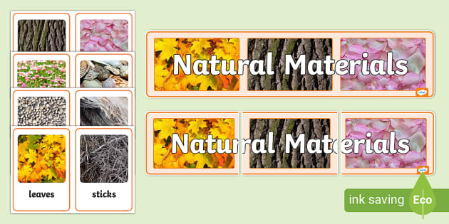 Natural Materials Display Pack - Science - KS1 - Twinkl