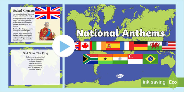 National Anthems PowerPoint (teacher made) - Twinkl