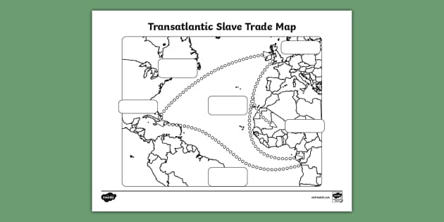 blank slave trade map