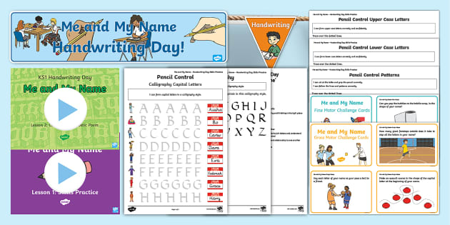 KS1 Me and My Name Handwriting Day Lesson Teaching Pack