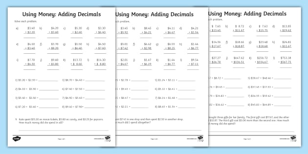 Solved Rearrange the following decimals and add. (Round your