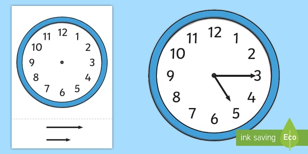 blank clock face worksheet printable