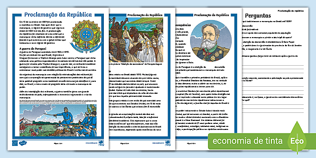 Proclamação da República do Brasil interactive worksheet