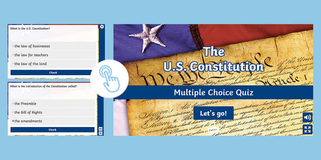 Sixth Grade U.S. Constitution Interactive Quiz - Twinkl