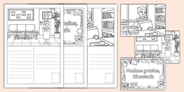 Tarjetas para el Día del Director de Escuela - Twinkl