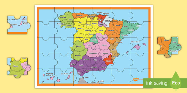 Puzle: Las provincias de España Juego (teacher made)