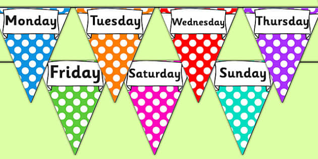 Days Of The Week Display Bunting Teacher Made Twinkl - vrogue.co