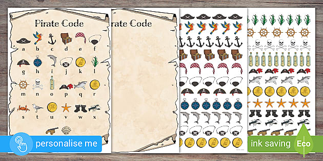 Pirate Secret Code and Decoder