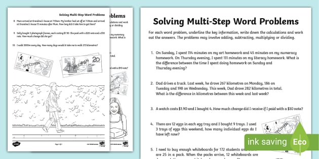 problem solving word problems year 4