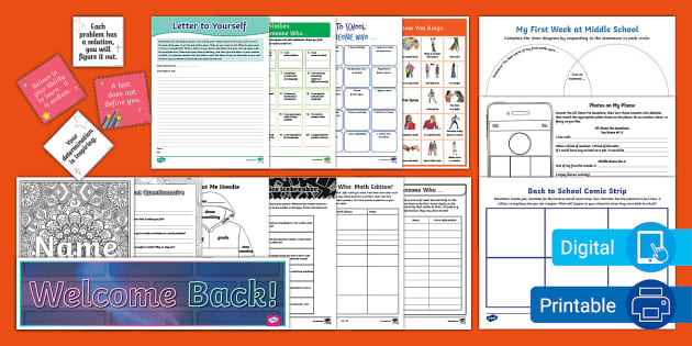 Middle School Art Binder Activities! Cover Page Worksheets 1st-WEEK-ART  Activity