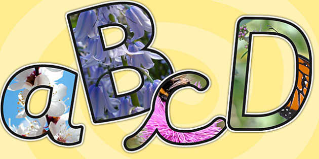 FREE! - Spring Themed Size Editable Photo Display Lettering - spring