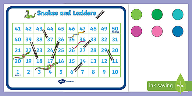 free snakes and ladders template