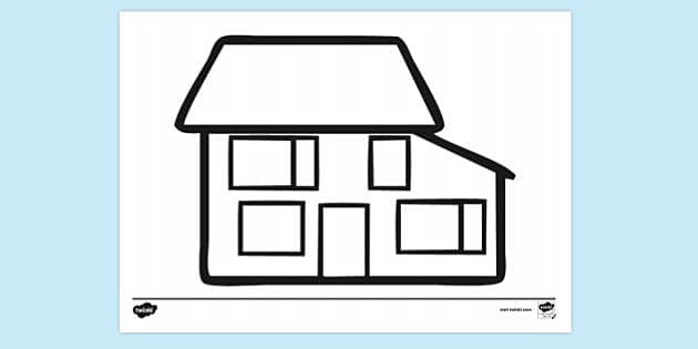 Simple House Drawing  How to Draw A House