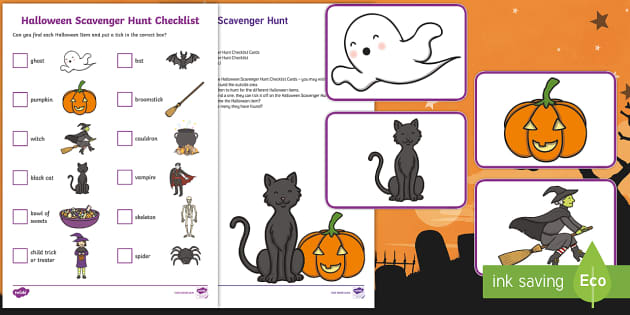 Halloween Treasure Hunt, Printable Treasure Hunt for Kids